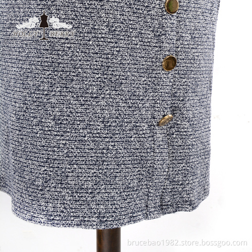 Different Models Button V-neck Women Long-Sleeve Dress